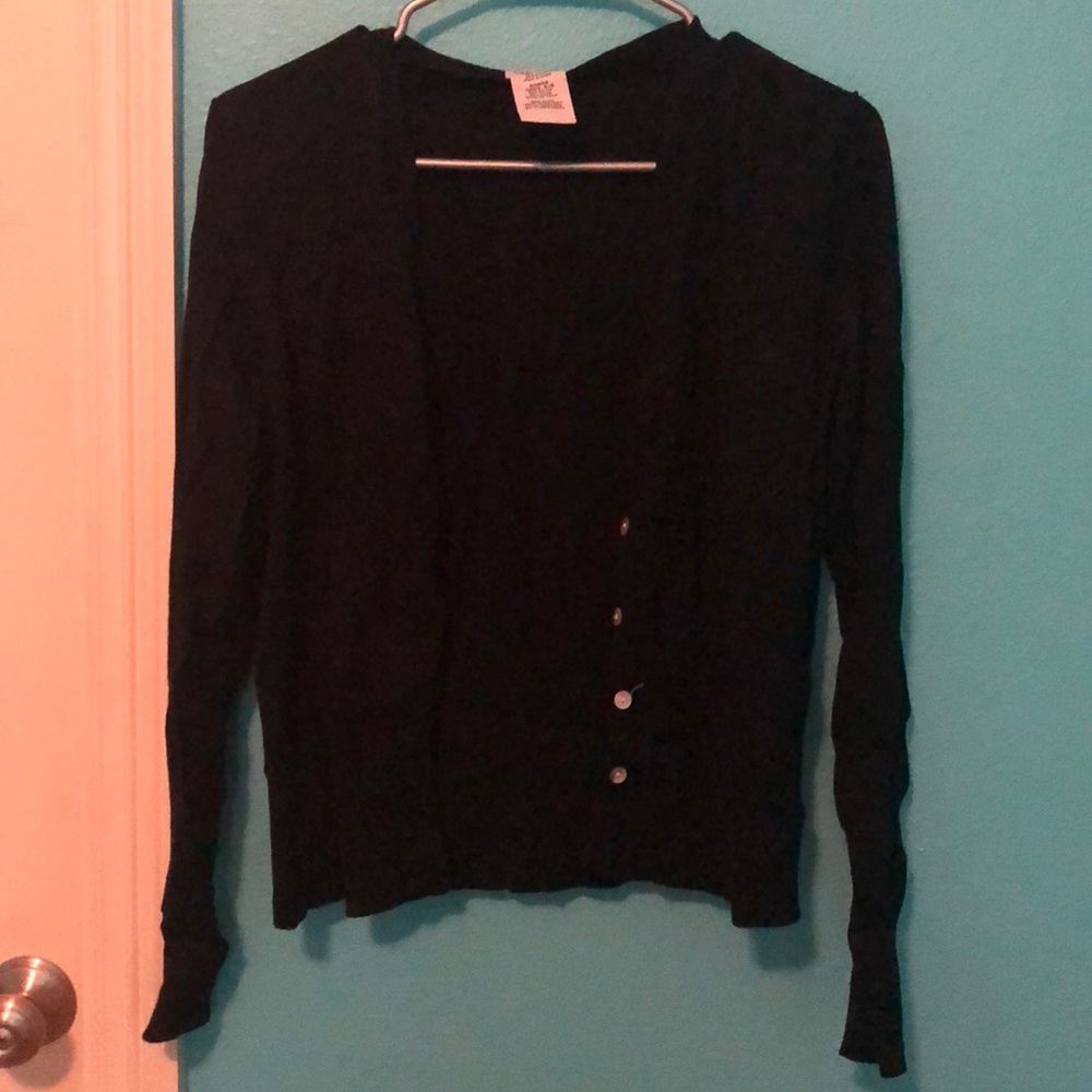 Black cardigan with button by George